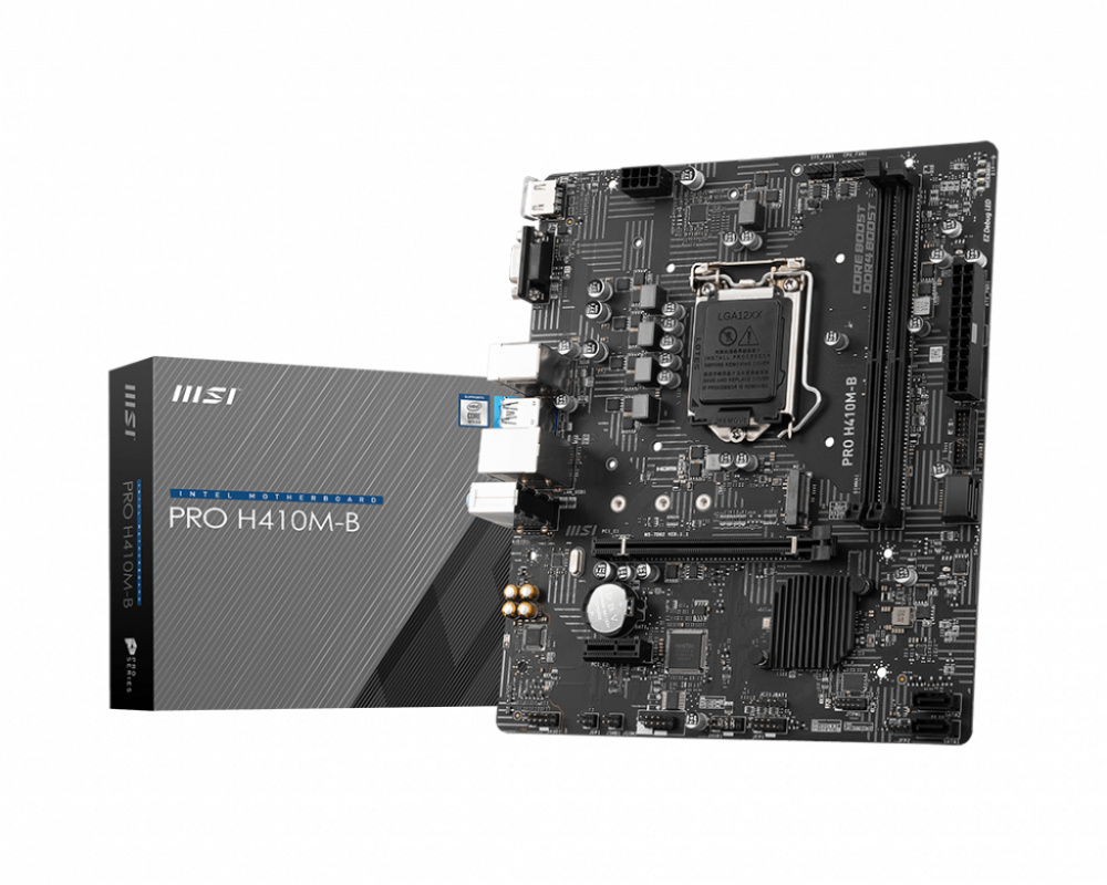 Tarjeta Madre MSI Micro-ATX PRO H410M-B, S-1200, Intel H510, HDMI, 64GB DDR4 para Intel ― No es Compatible con Procesadores Intel 11va. Generación