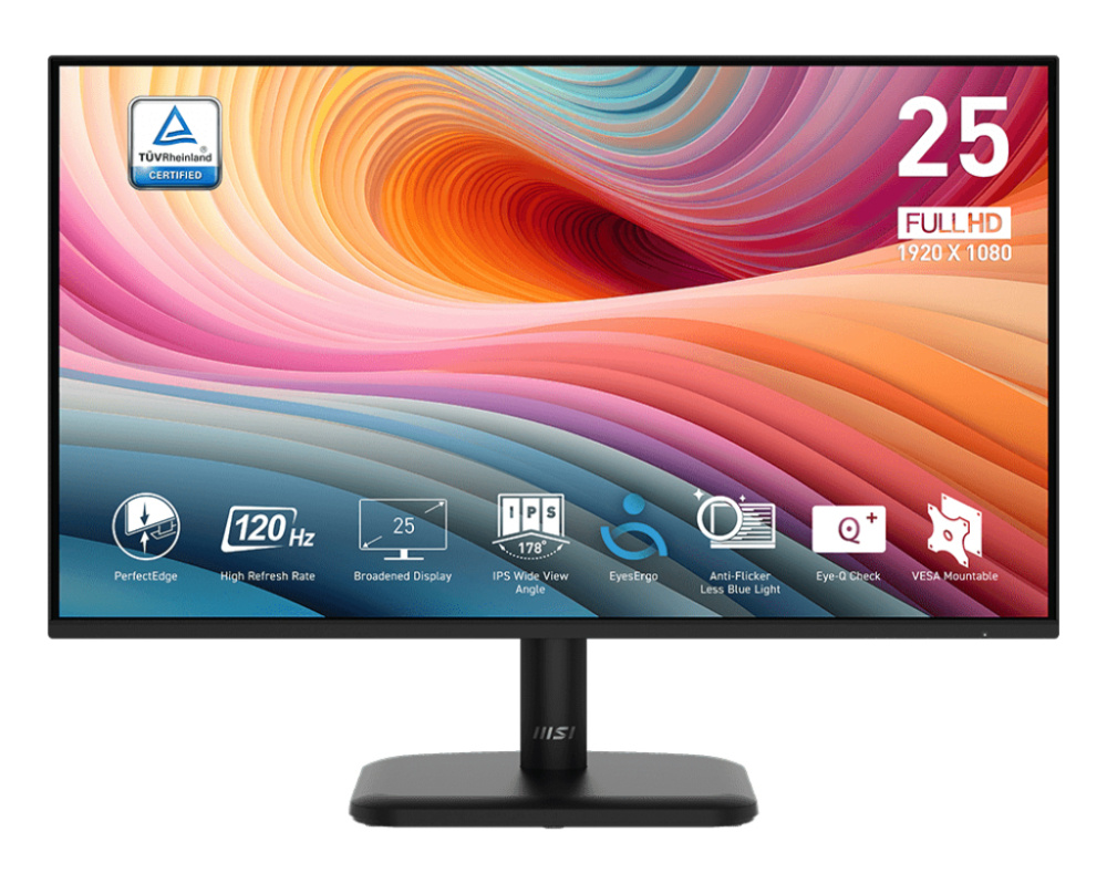 Monitor MSI PRO MP251L E2 LED 24.5", 1920x1080 Full HD, 120Hz, HDMI, Negro