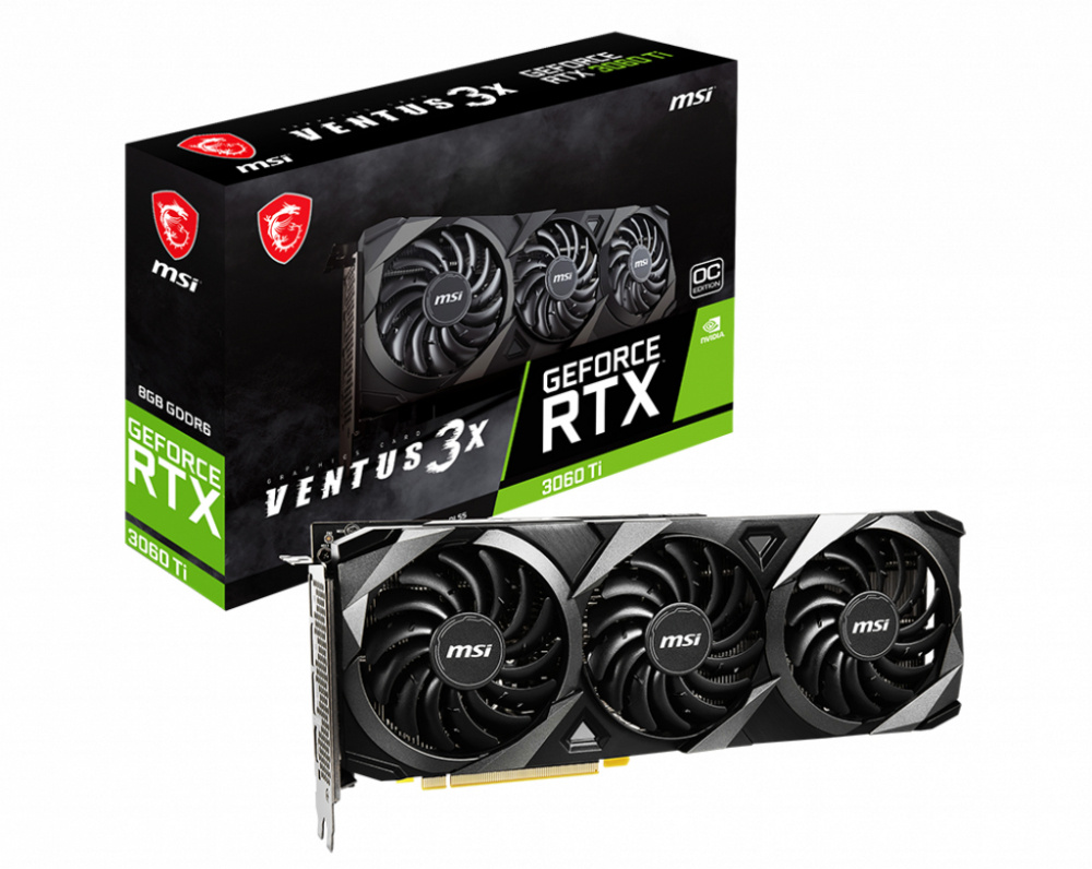 Tarjeta de Video MSI NVIDIA GeForce RTX 3060 Ti Ventus 3X 8G OC LHR, 8GB 256-bit GDDR6, PCI Express 4.0
