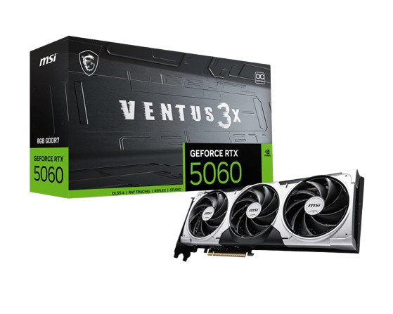 Tarjeta de Video MSI NVIDIA GeForce RTX 5060 VENTUS 3X OC, 8GB 128-bit GDDR7, PCI Express x16 5.0 