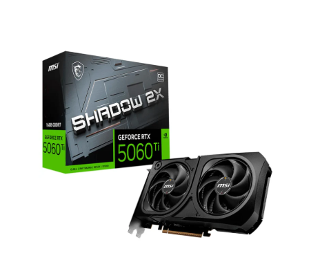 Tarjeta de Video MSI NVIDIA GeForce RTX 5060 Ti SHADOW 2X OC PLUS, 16GB 128-bit GDDR7, PCI Express 5.0