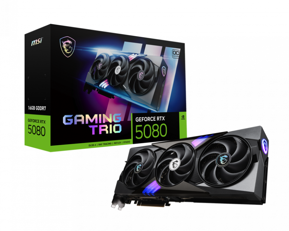 Tarjeta de Video MSI NVIDIA GeForce RTX 5080 Gaming Trio OC, 16GB 256-bit GDDR7, PCI Express x16 5.0