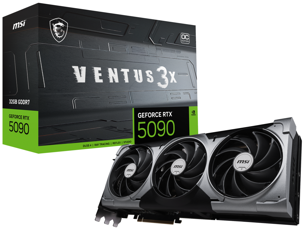 Tarjeta de Video MSI NVIDIA GeForce RTX 5090 32G VENTUS 3X OC, 32GB 512-bit GDDR7, PCI Express x16 5.0