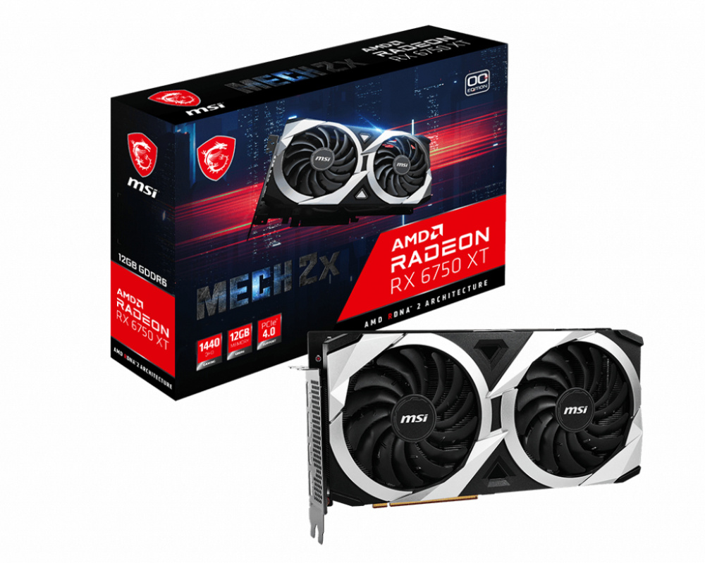 Tarjeta de Video MSI AMD Radeon RX 6750 XT MECH 2X 12G OC, 12GB 192-bit GDDR6, PCI Express 4.0