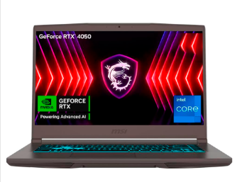 Laptop Gamer MSI Thin 15, 15.6" 1920x1080 Full HD, Intel Core i5-13420H, NVIDIA GeForce RTX 4050, 32GB, 1TB SSD, Windows 11 Home, Inglés
