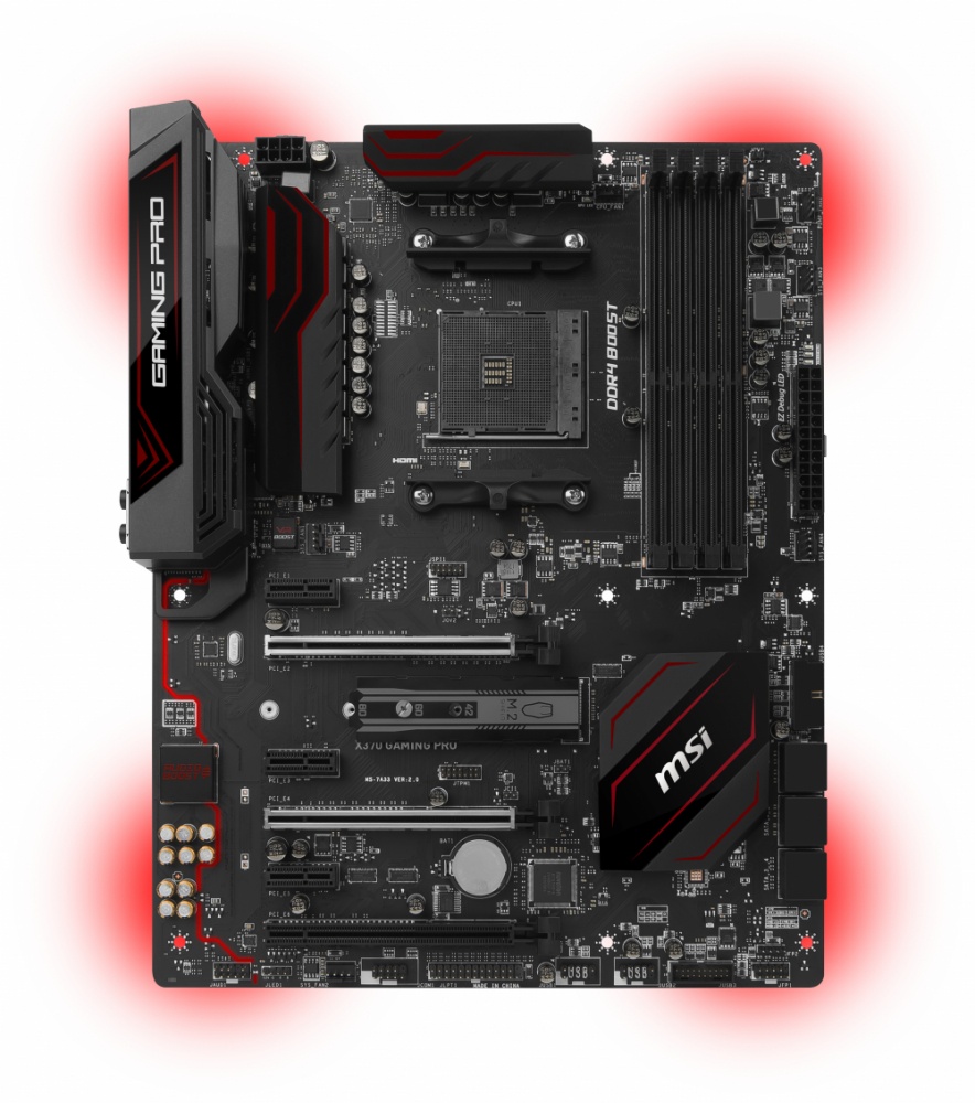 Tarjeta Madre MSI ATX X370 GAMING PRO, S-AM4, AMD X370, HDMI, 64 GB DDR4 para AMD