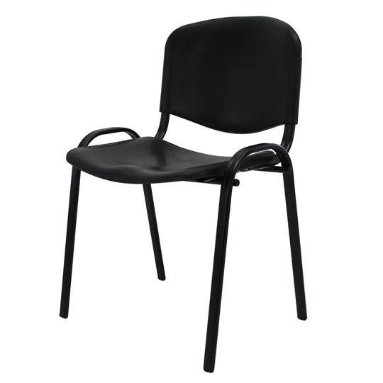 Mundo In Silla Fija Iso Nova, Estructura Metálica, Negro