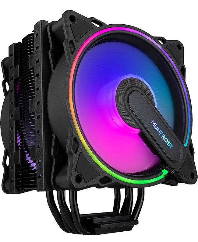 Disipador CPU Munfrost Cold Storm ARGB, 120mm, 800 - 1800RPM, Negro