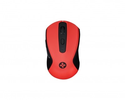 Mouse Naceb Óptico NA-0116, Inalámbrico, USB, 1600DPI, Negro/Rojo