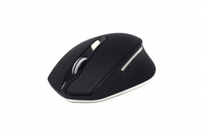 Mouse Ergonómico Naceb NA-0119, Inalámbrico, Óptico, 1.600DPI, RF Inalámbrico, Negro