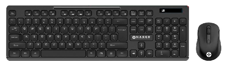 Kit de Teclado y Mouse Naceb NA-0123, Inalámbrico, RF Inalámbrico, Negro, Español
