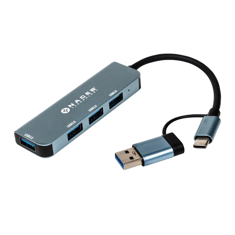 Naceb Hub USB-A - USB-A 3.0, USB-C, 5 Gbit/s