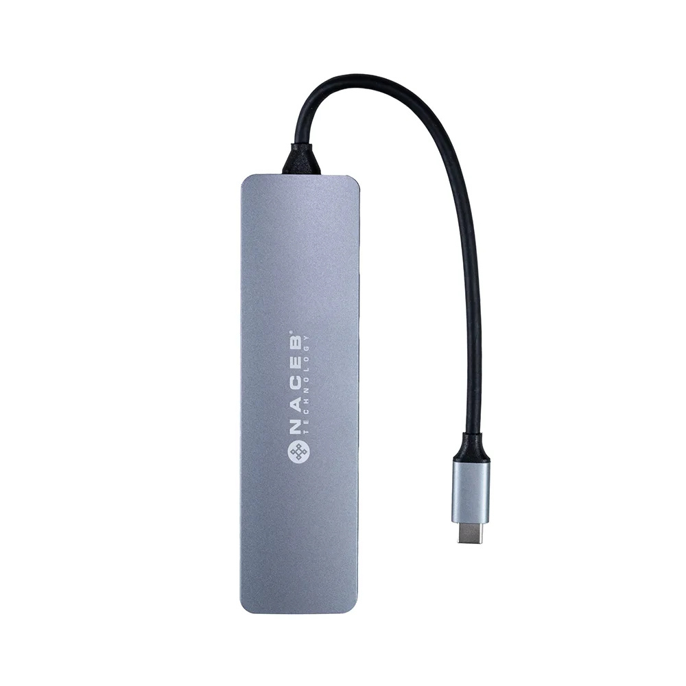 Naceb Hub USB-C - HDMI, USB-A 3.1, USB-C, 480 Mbit/s