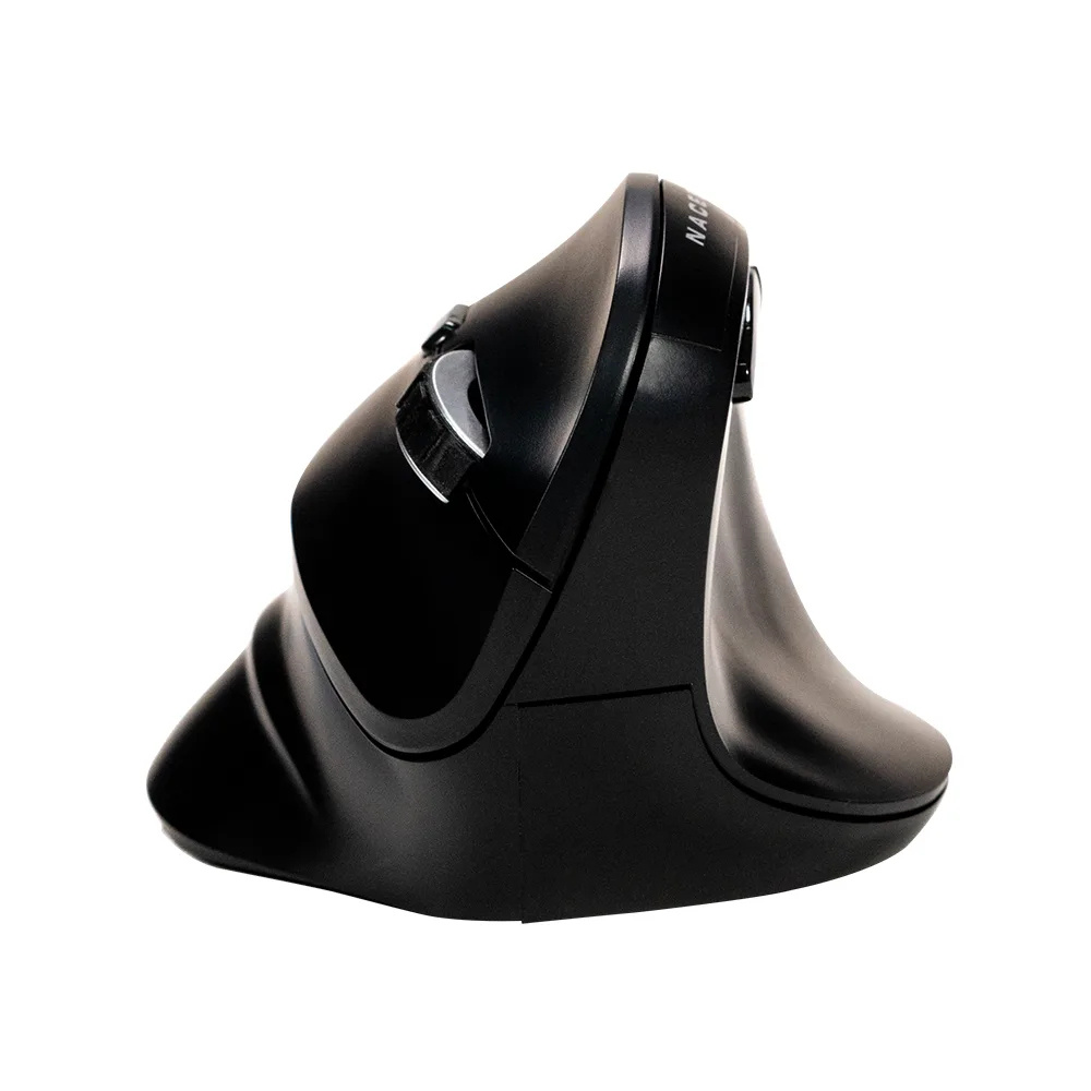 Mouse Ergonómico Naceb Infinity Vertical VS1, Inalámbrico, Óptico, 1.600DPI, Bluetooth, Negro