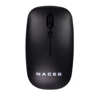 Mouse Naceb NA-0136, Inalámbrico, Óptico, 1.600DPI, RF Inalámbrico, Negro