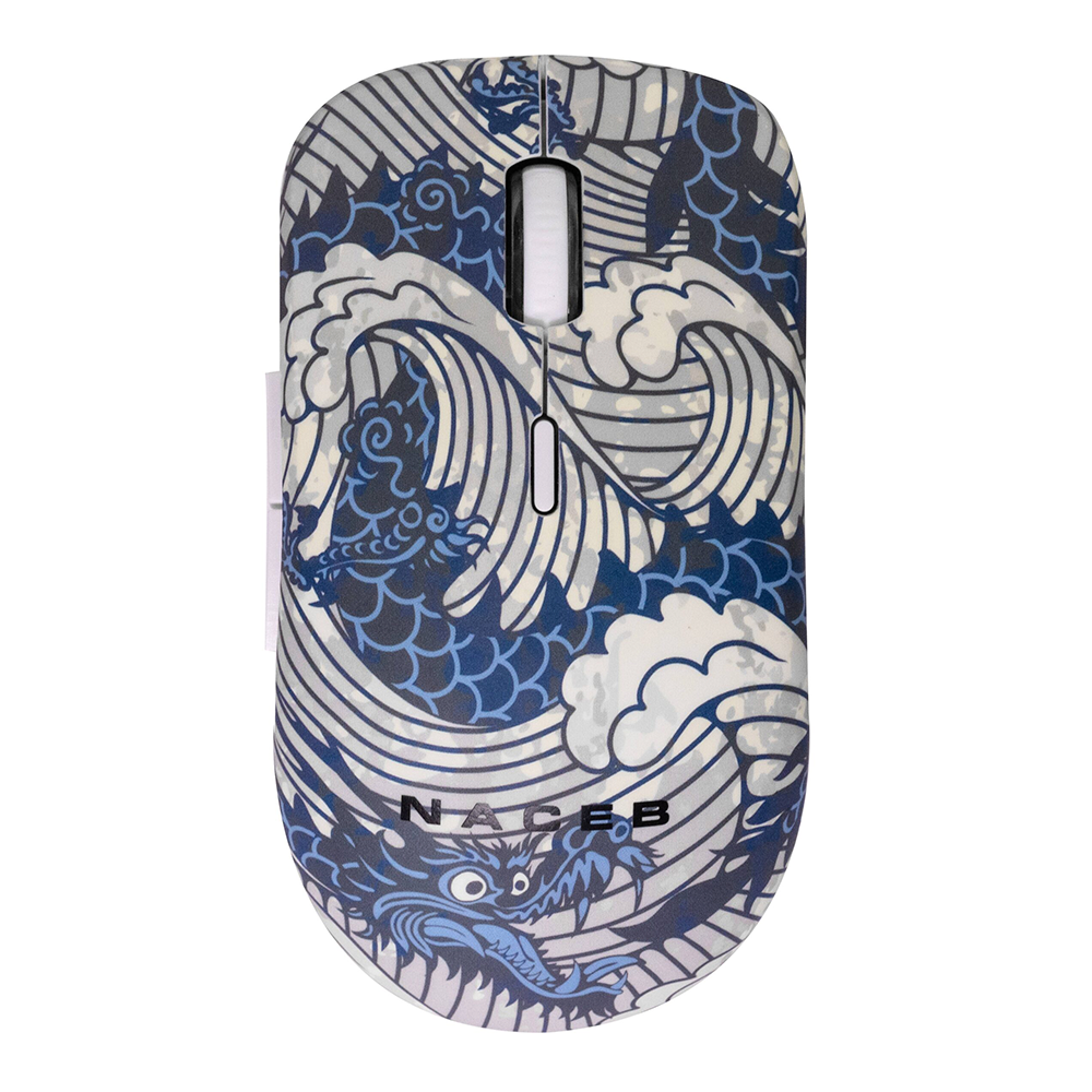 Mouse Naceb NA-0138A, Inalámbrico, Óptico, 16.000DPI, RF Inalámbrico, Azul