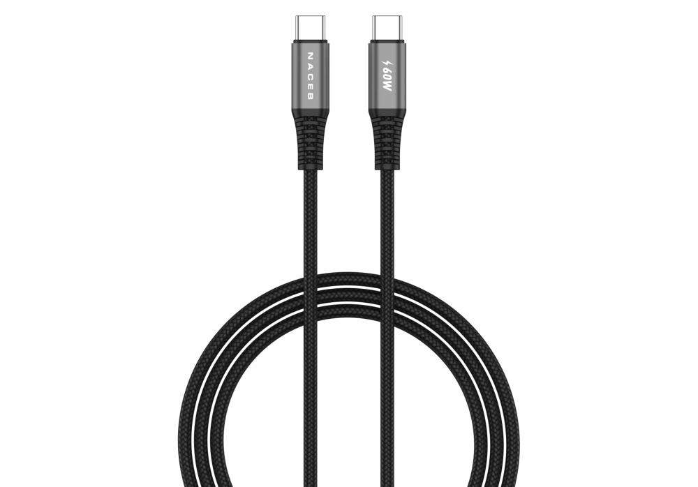 Naceb Cable USB-C Macho - USB-C Macho, 1 Metro