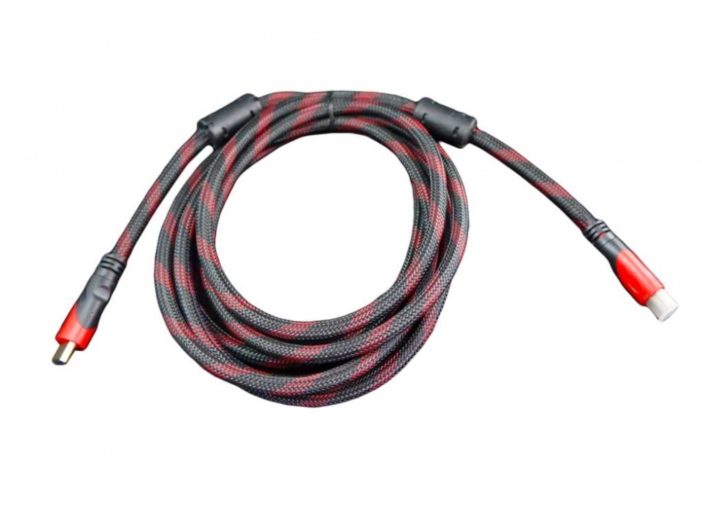 Naceb Cable HDMI Macho - HDMI Macho, 4K, 3 Metros, Negro/Rojo