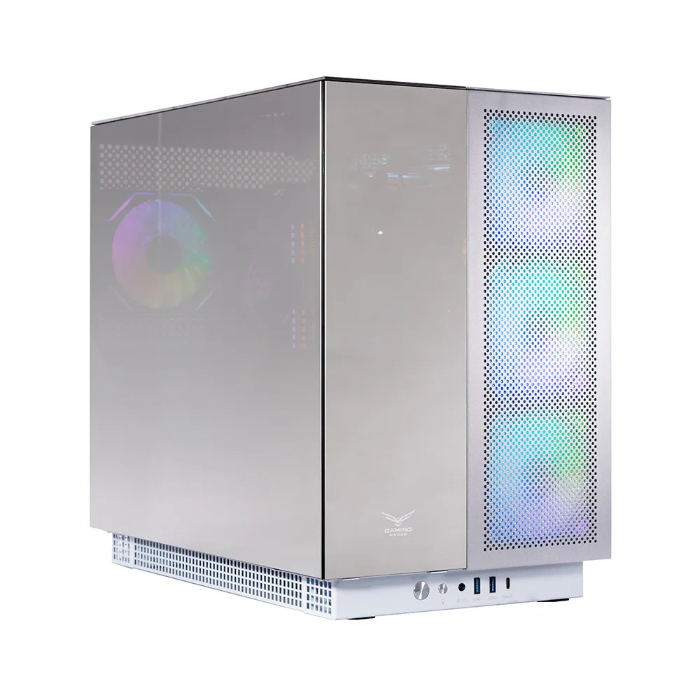 Gabinete Naceb Aether, Full Tower, ATX/EATX/Micro-ATX/Mini-ITX, USB 3.0, sin Fuente, 4 Ventiladores Instalados, Blanco