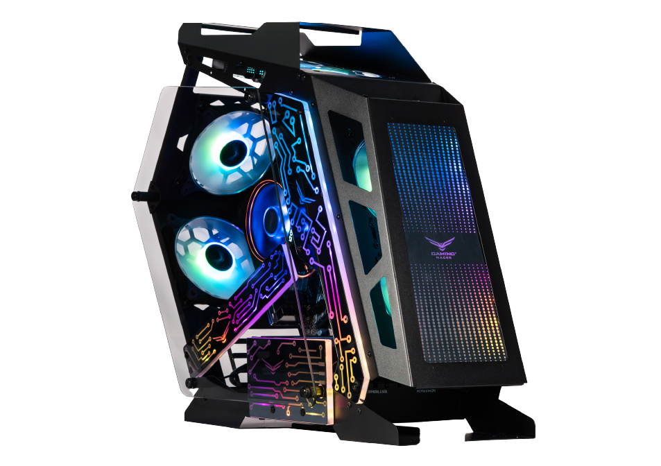 Gabinete Naceb Olympian, Midi-Tower, Micro-ATX/Mini-ITX, USB 2.0/3.0, sin Fuente, 3 Ventiladores Instalados, Negro