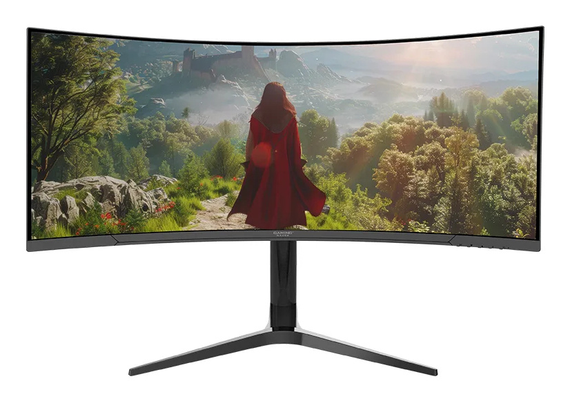 Monitor Gamer Curvo Naceb R1500 LED 34", 3440x1440 Ultra Wide Quad HD, G-Sync/FreeSync, 165Hz, HDMI/DisplayPort, Gris