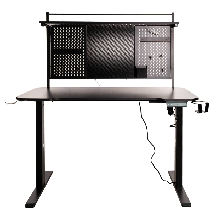 Naceb Escritorio Gamer NA-0647 RGB, Altura Ajustable, 174cm x 62.5cm, Negro 