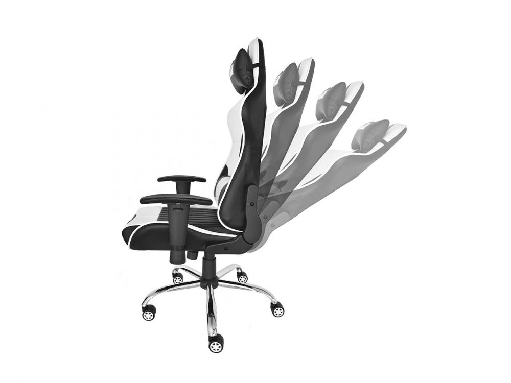 Naceb Silla Gamer Marine, Negro/Blanco