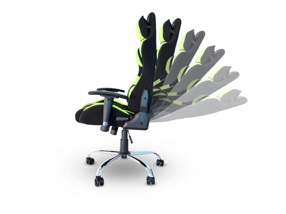 Naceb Silla Gamer Viper, hasta 140Kg, Negro/Verde