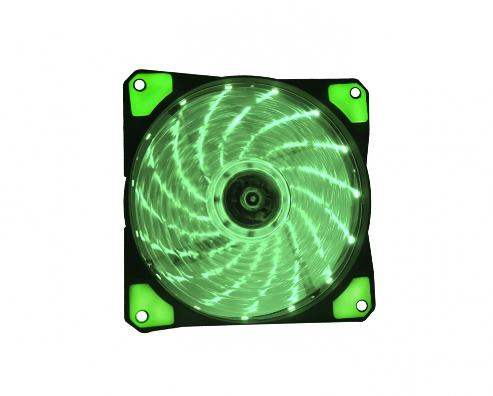Ventilador Naceb NA-0920V LED Verde, 120mm, 1200RPM, Negro