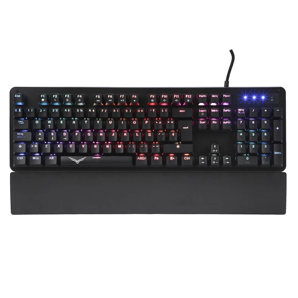 Teclado Gamer Naceb Black Cobra RGB, Teclado Mecánico, Alámbrico, Negro (Español)