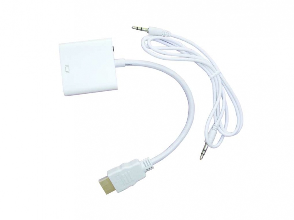 Naceb Adaptador HDMI Macho - VGA Hembra, Blanco