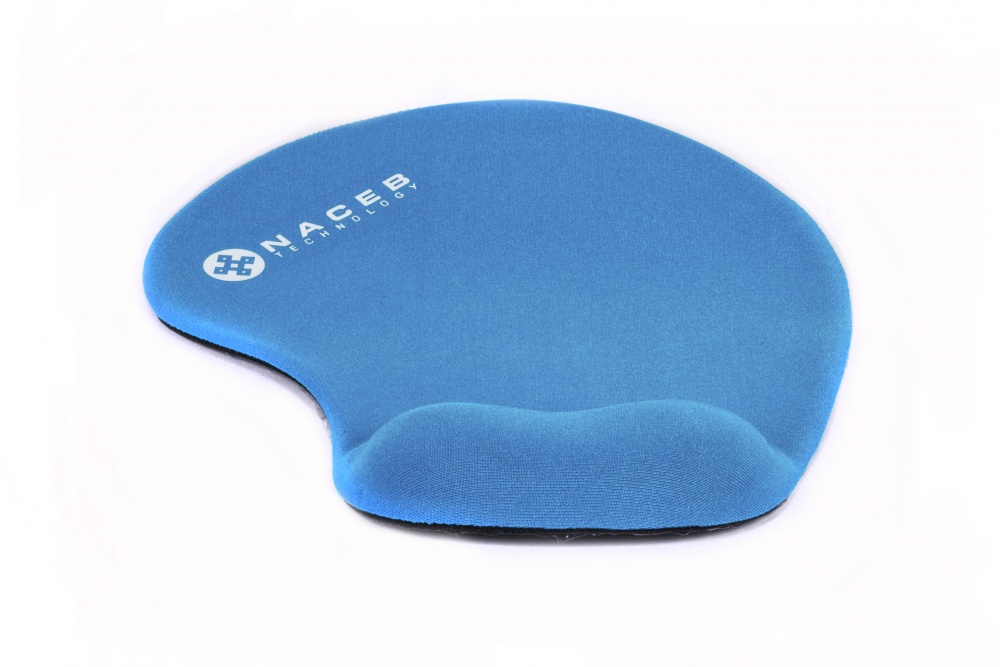 Mousepad Naceb con Descansa Muñecas de Gel NA-549AZ, Azul
