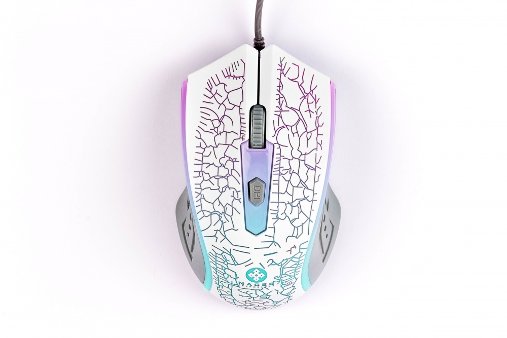 Mouse Gamer Naceb Óptico NA-592BL, Alámbrico, USB, 1200DPI, Blanco