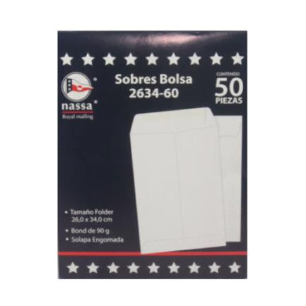 Nassa Sobre IA0298, Tamaño Oficio, Blanco, 400 Piezas