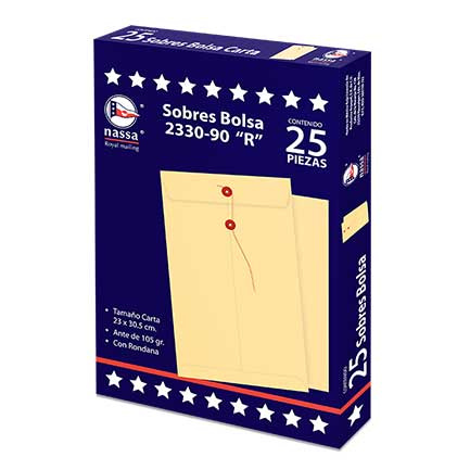 Nassa Sobre IA0304, Tamaño Carta, Crema, 25 Piezas