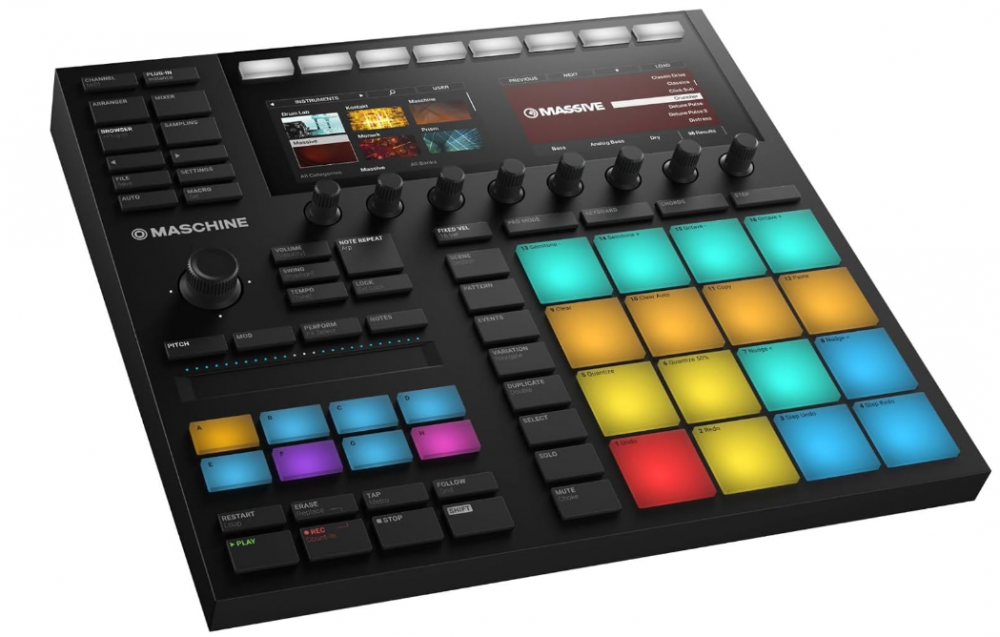 Native Instruments Controlador MIDI Maschine MK3, USB, 16 Pads, Multicolor