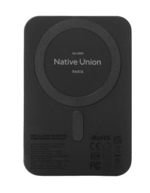 Cargador Portátil Native Union Power Bank Classic, 10.000mAh, Negro