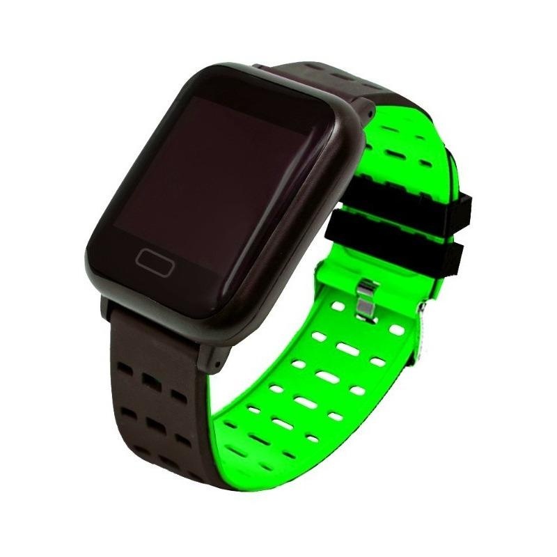 Necnon Smartwatch C3-T, Touch, Bluetooth 4.0, Negro/Verde - Resistente al Agua