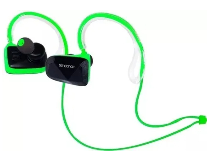 Necnon Audífonos Deportivos NBE-01, Inalámbrico, Bluetooth, Verde