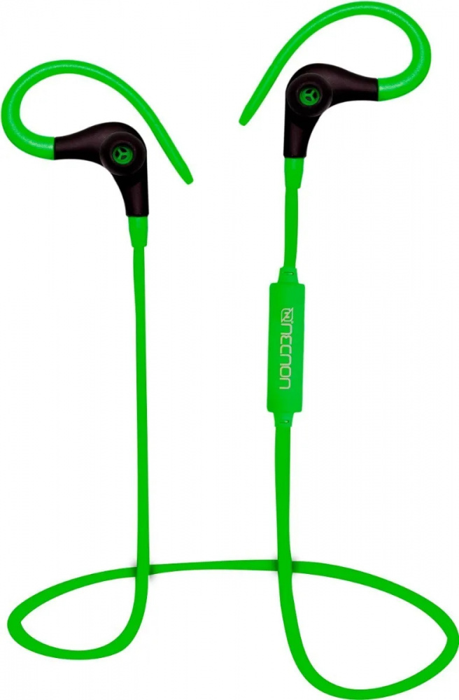 Necnon Audífonos Intrauriculares NBE-02, Inalámbrico, Bluetooth 4.1, Verde Neón