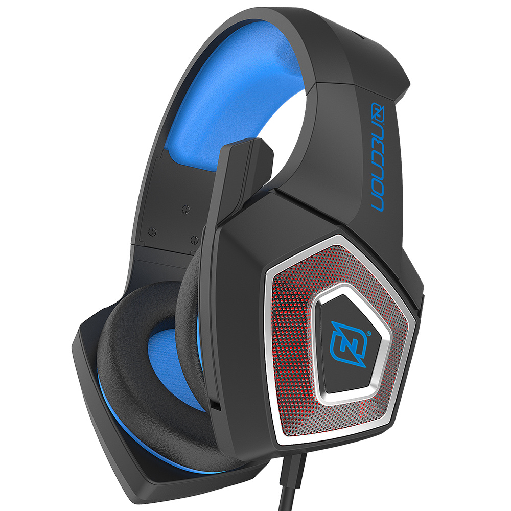 Necnon Audífonos Gamer NBHG-DRAGON, Alámbrico, 3.5mm, Negro/Azul