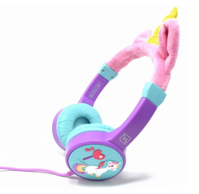 Necnon Audífonos para Niños Unicornio, Alámbrico, 3.5mm, Multicolor