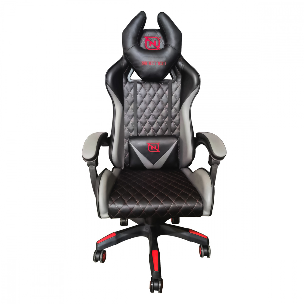 Necnon Silla Gamer NSG-01,, hasta 150Kg, Gris/Rojo