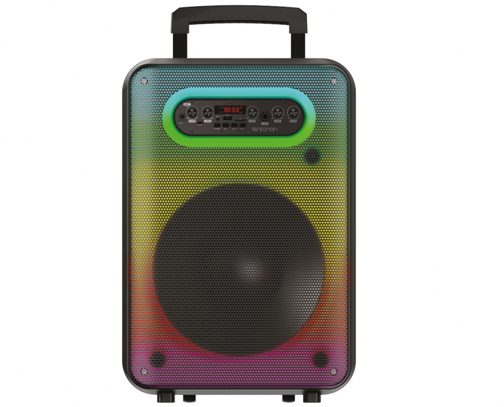 Necnon Bafle NB-12F, 12”, Bluetooth, Inalámbrico, 30W RMS, Negro