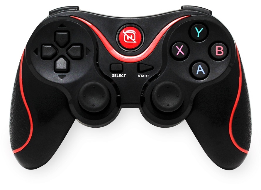 Necnon Trade Gamepad NGP-1, Inalámbrico, Bluetooth, Negro/Rojo