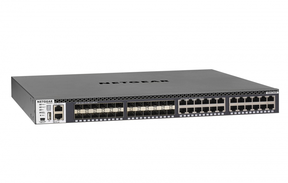 Switch Netgear ProSAFE M4300, 24 Puertos 10G, 24 Puertos SFP+, 960 Gbit/s, 128.000 Entradas - Administrable