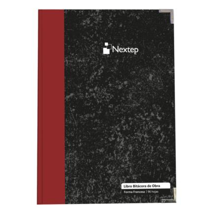 Nextep Cuaderno Forma Francesa NE-005B, 96 Hojas de Cuadro Chico 5mm, Negro