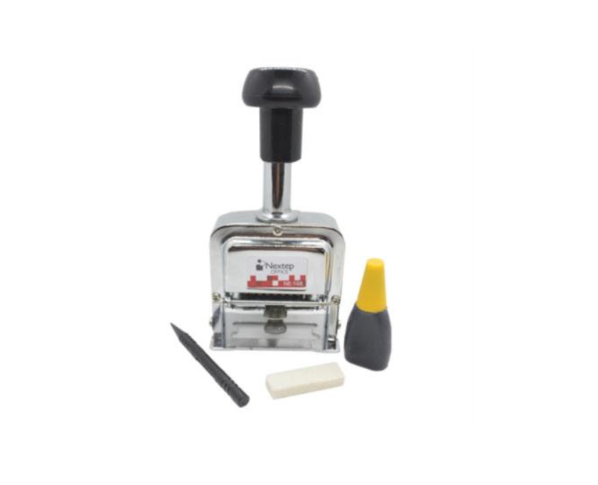 Nextep Foliador de 8 Dígitos NE-168, Negro/Plata