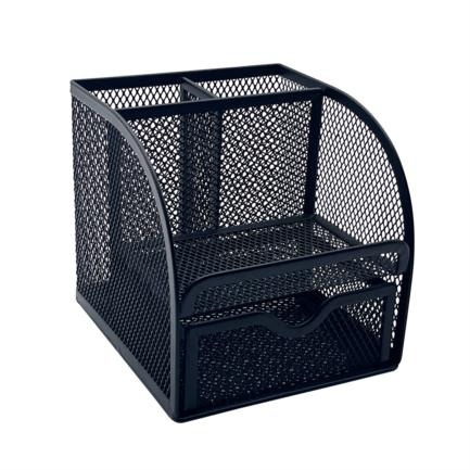 Nextep Organizador de Escritorio NE-175X, Metal, 4 Secciones, Negro, 1 Pieza