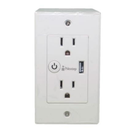 Nextep Tomacorriente NE-264D, 2 Enchufes, 1x USB-A, Blanco